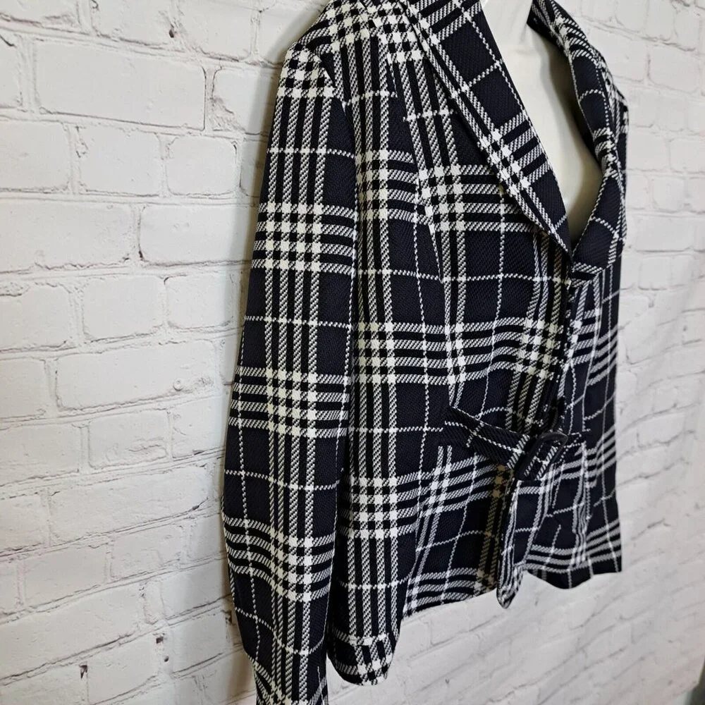 First Lady Checker Blazer Jacket Size 12 - Picture 2 of 11
